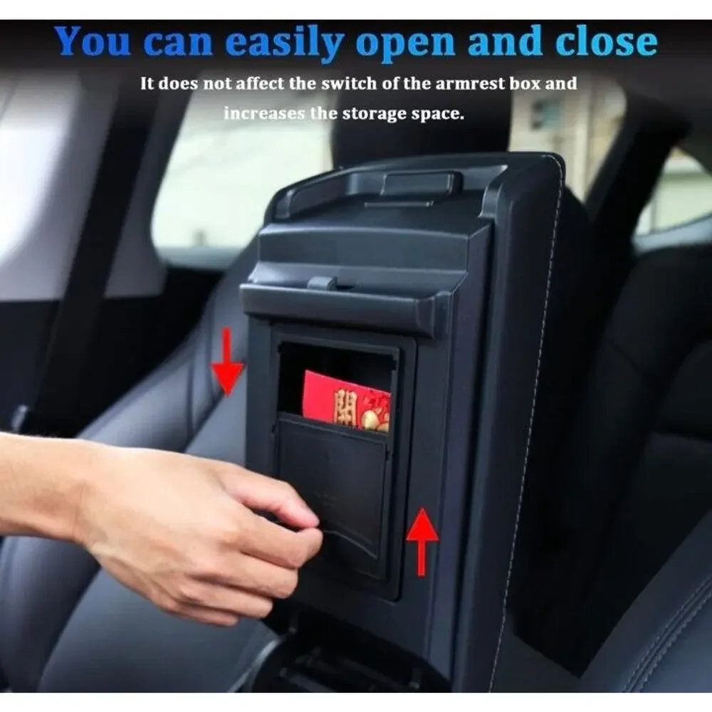 4PCS Center Console Organizer Storage Box Tray Cup Holder for Tesla Model 3 & Y